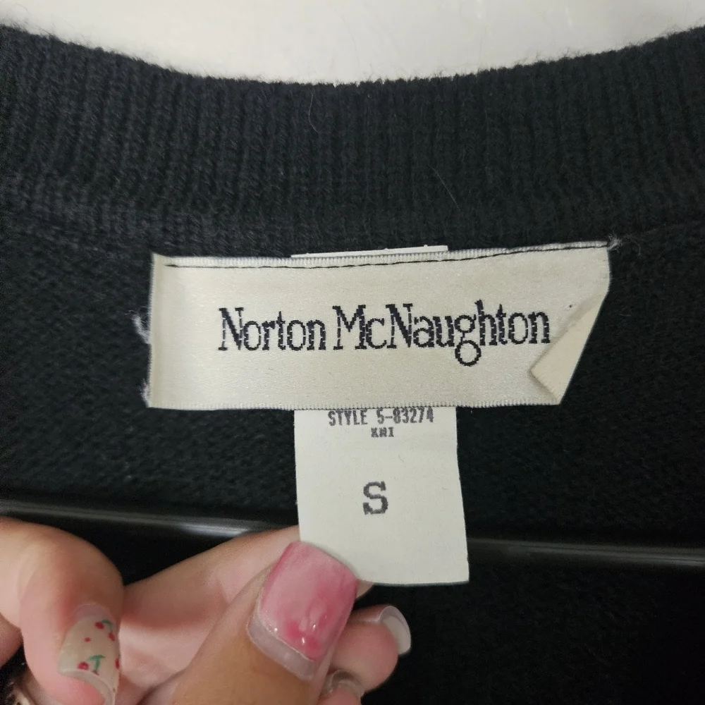 Norton McNaughton Vintage Womens Small Colorful Geometric Cardigan Sweater Funky - Picture 3 of 7